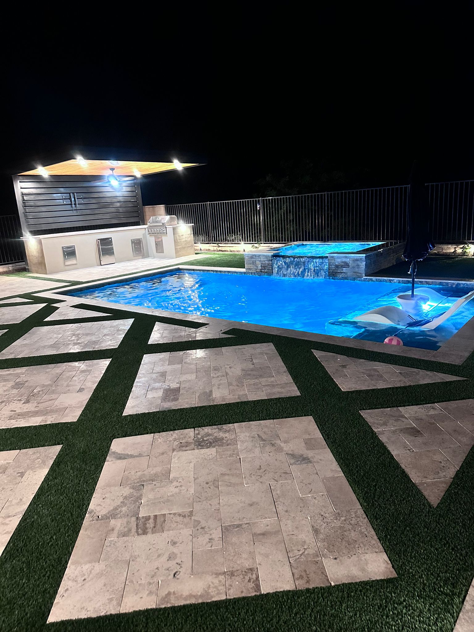 Pool project at night